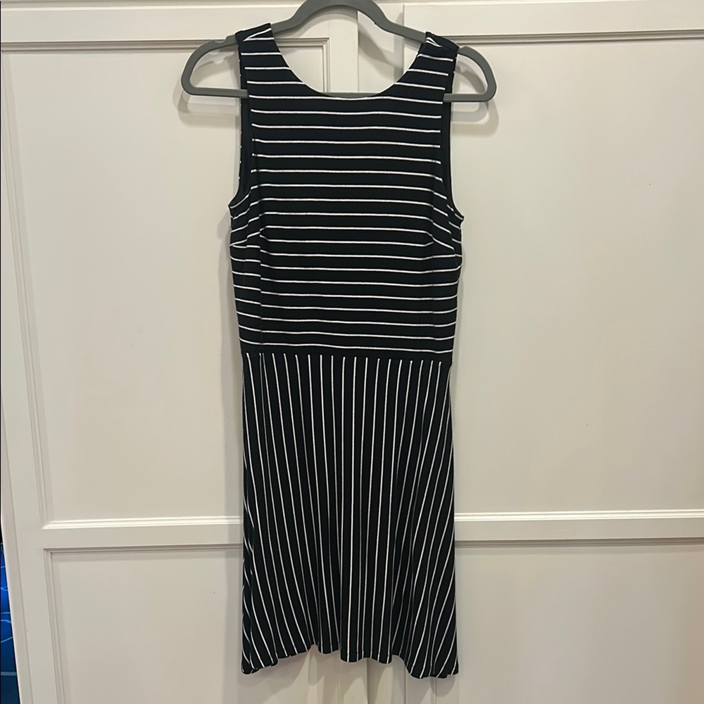 Black and White Striped Dress